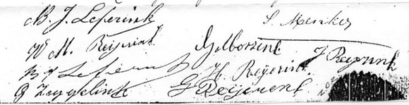 Grandparents and great grandparents signatures 1899