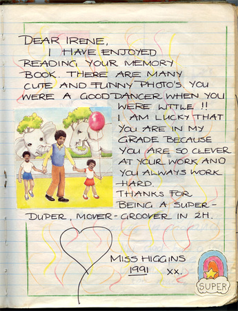 Grade 2 teacher  Miss Higgins writes.