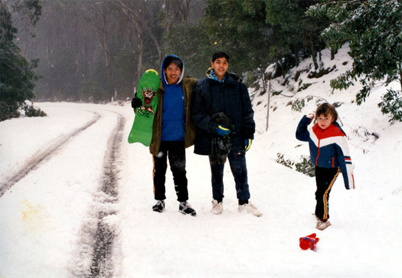 Mt Donna Buang snow revellers.
